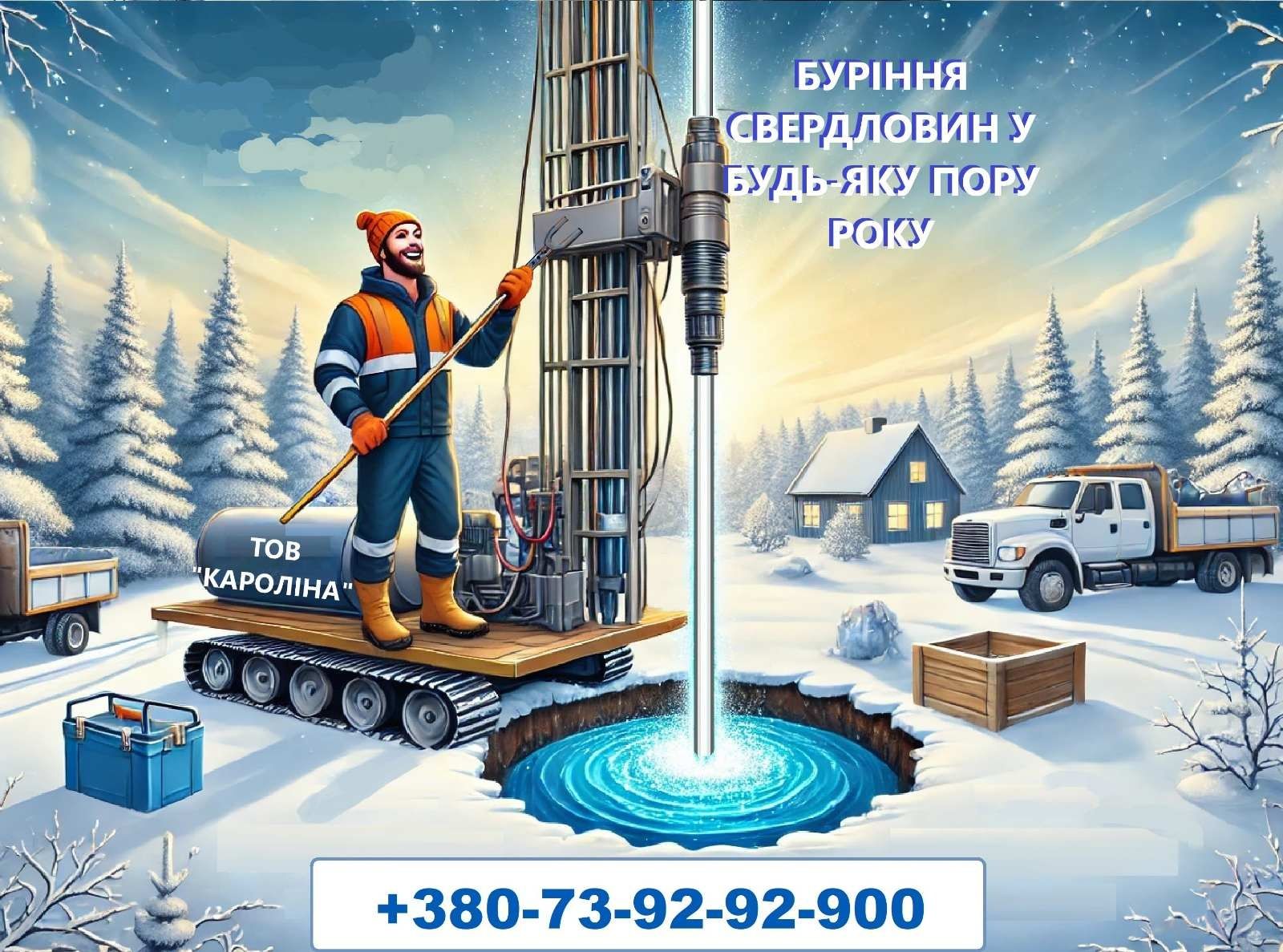 Буріння свердловин Бучанський район Бородянка монтаж під ключ