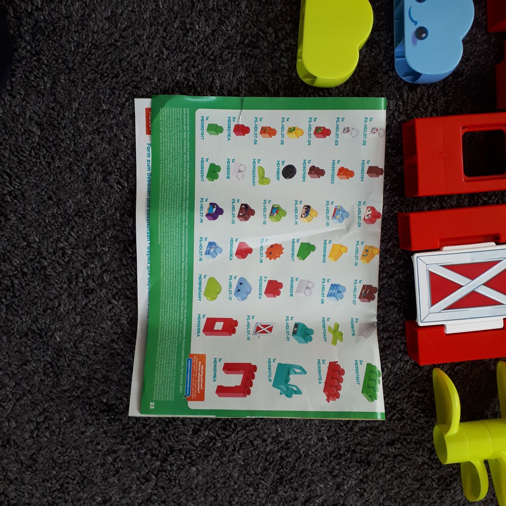 Mega bloks green town duplo farma traktor fisher price