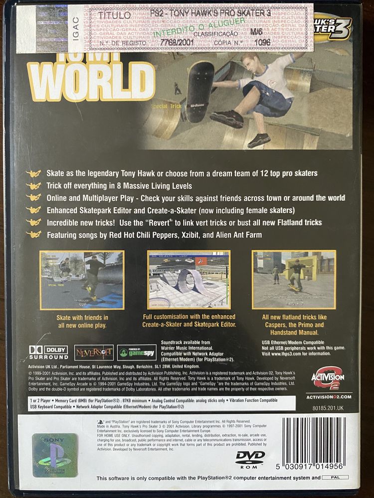Tony Hawk’s Pro Skater 3 PlayStation 2