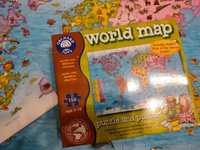 Дитячий пазл Карта світу World map 150 шт + постер