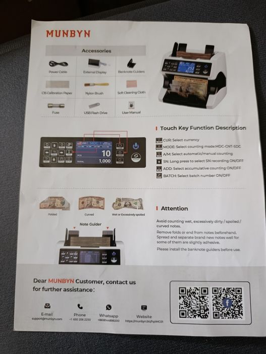 Máquina contar dinheiro Munbyn