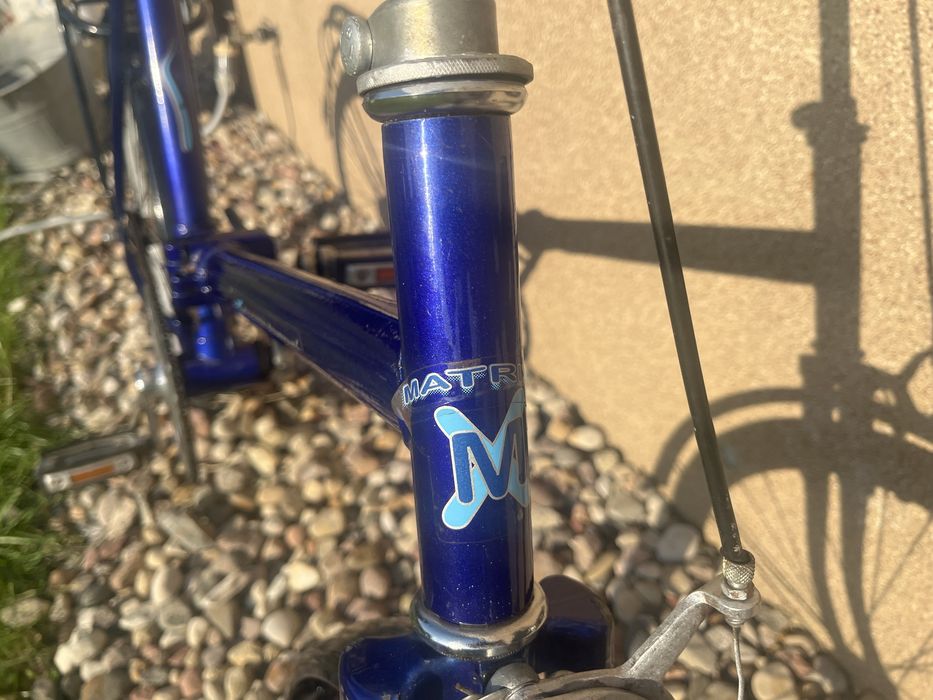 Granatowy Rower Składany Składak PRL Sprawny