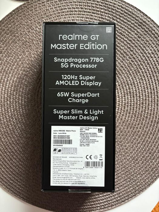 Smartfon telefon Realme GT Master Edition ME 5G biały 6 128 GB 120 Hz