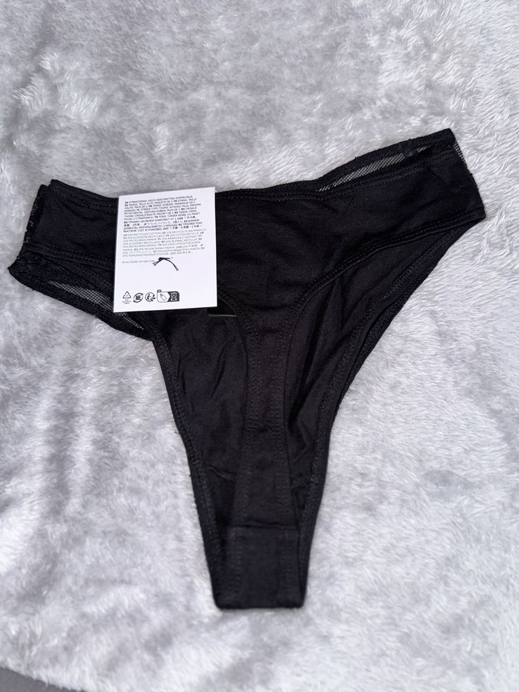 H&M ekskluzywna bielizna wysoka talia pas koronka bawełna Xs 2 pack