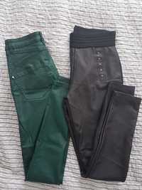 Spodnie woskowane orsay legginsy jeansy 34 xs