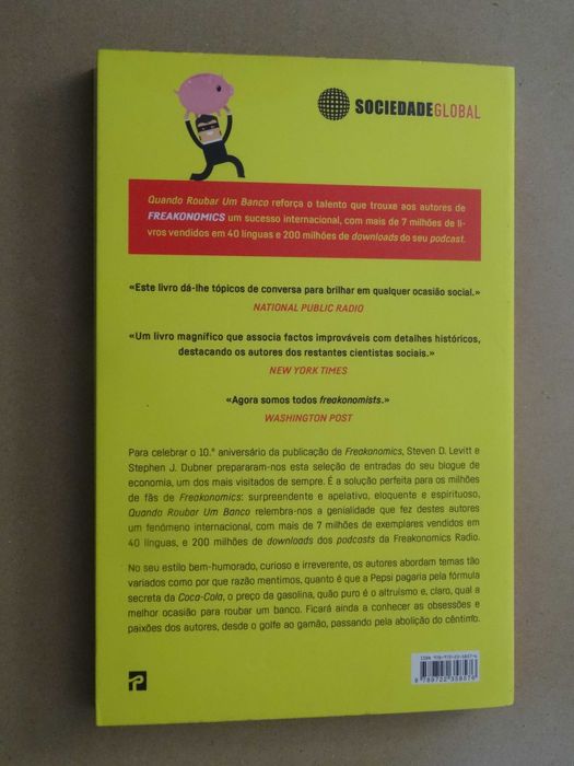 Quando Roubar Um Banco de Steven D. Levitt - 1ª Edição