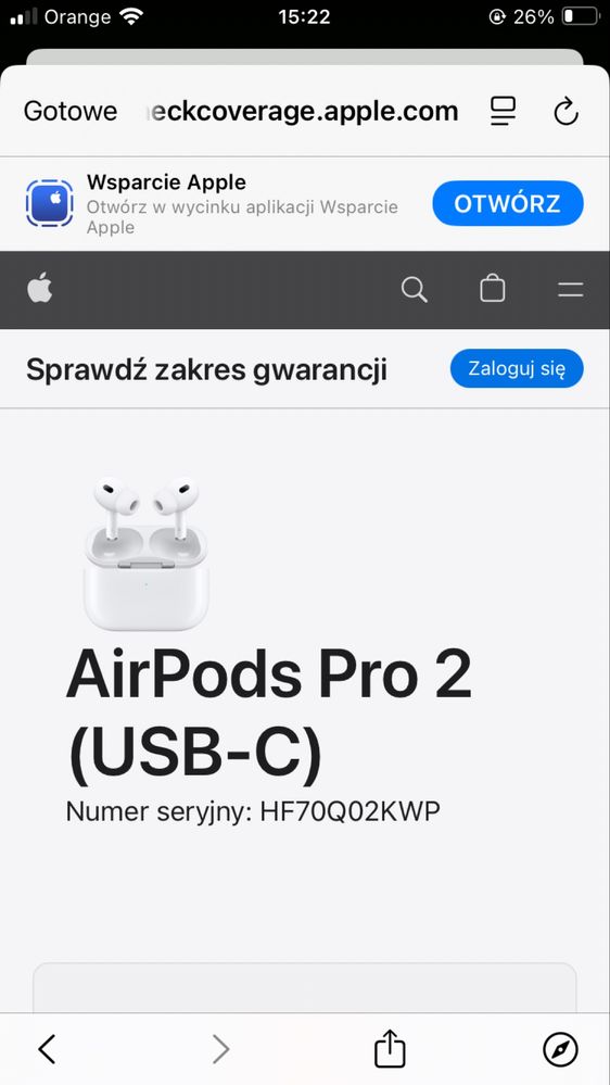 Słuchawki bezprzewodowe AirPods Pro 2. generacji