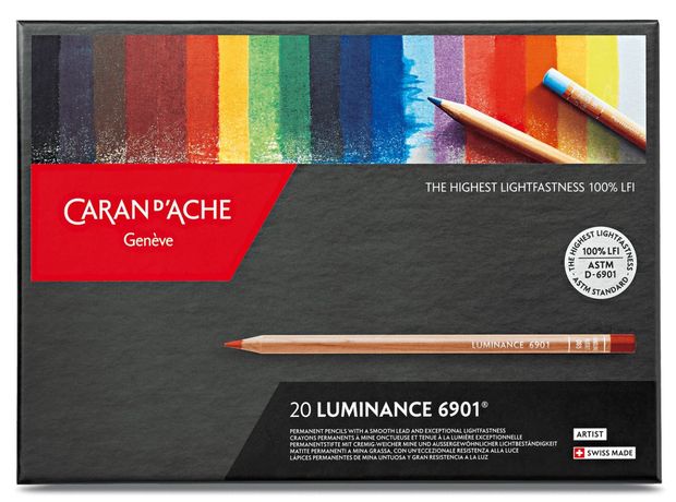CARAN D'ACHE Luminance 6901 - caixa nova de 20 lápis