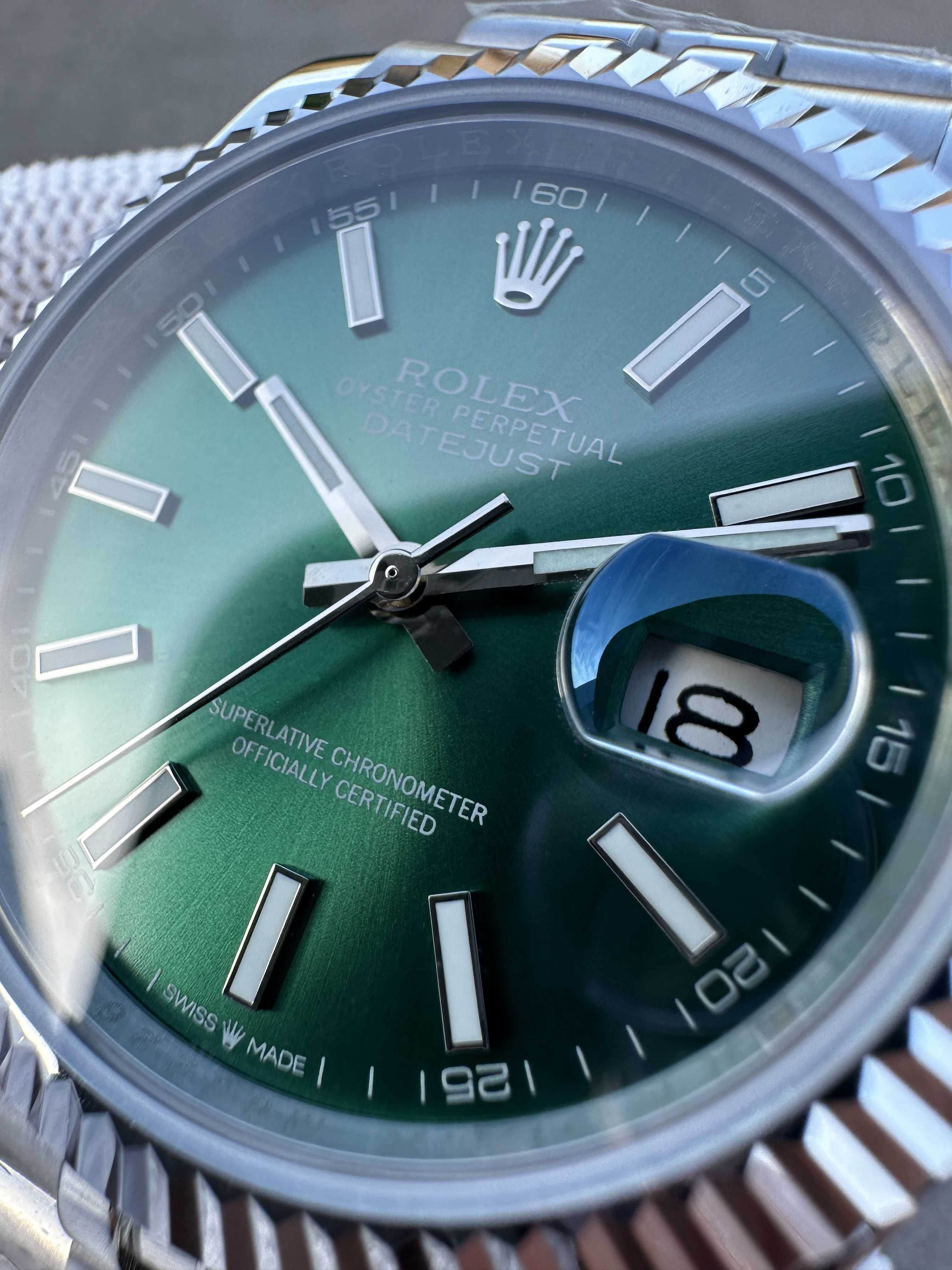 Швейцарские часы Rolex Datejust Green. Топ модель