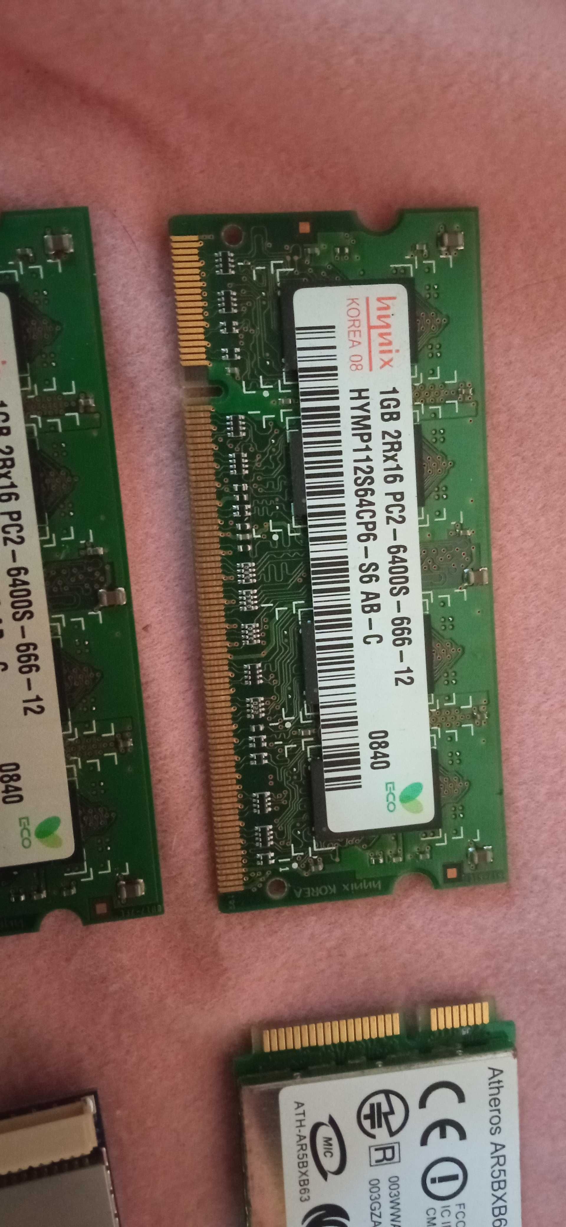 Pamięć Ram, karta sieciowa, przejściówka dysku HDD, SSD do laptopa