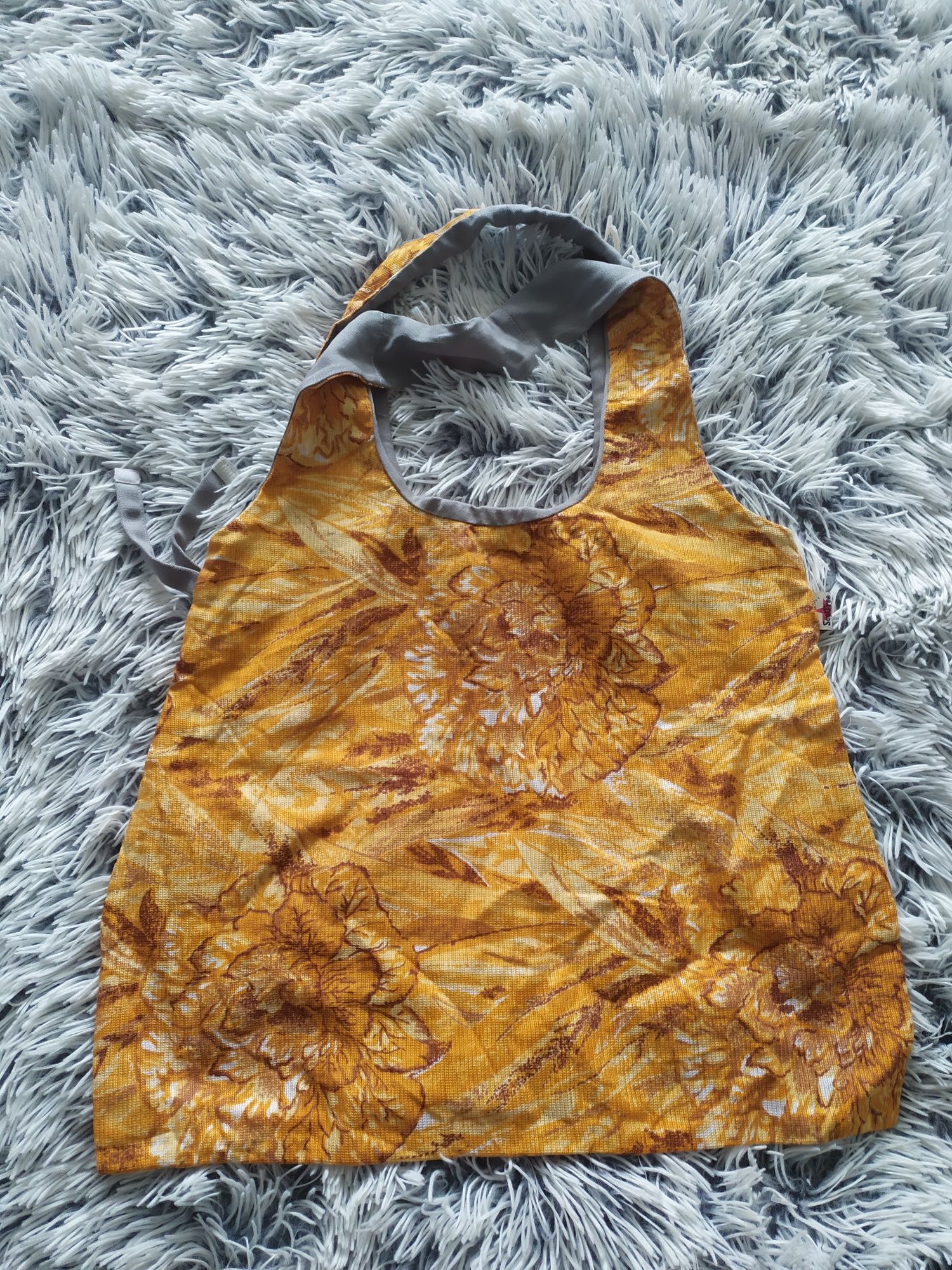 Torba na zakupy materiałowa składana handmade