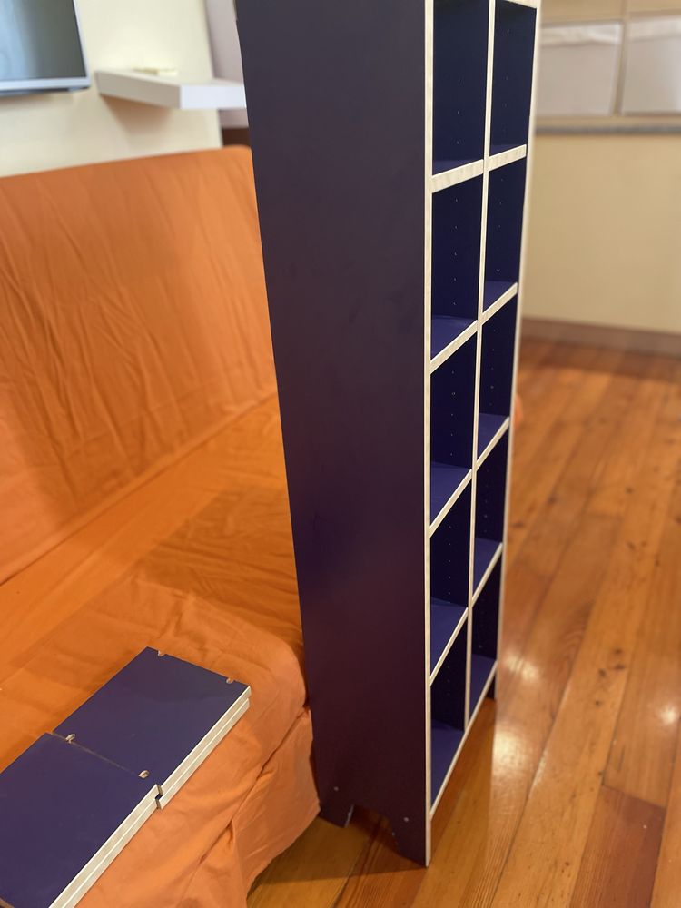 estante cd ou livros ikea robin azul