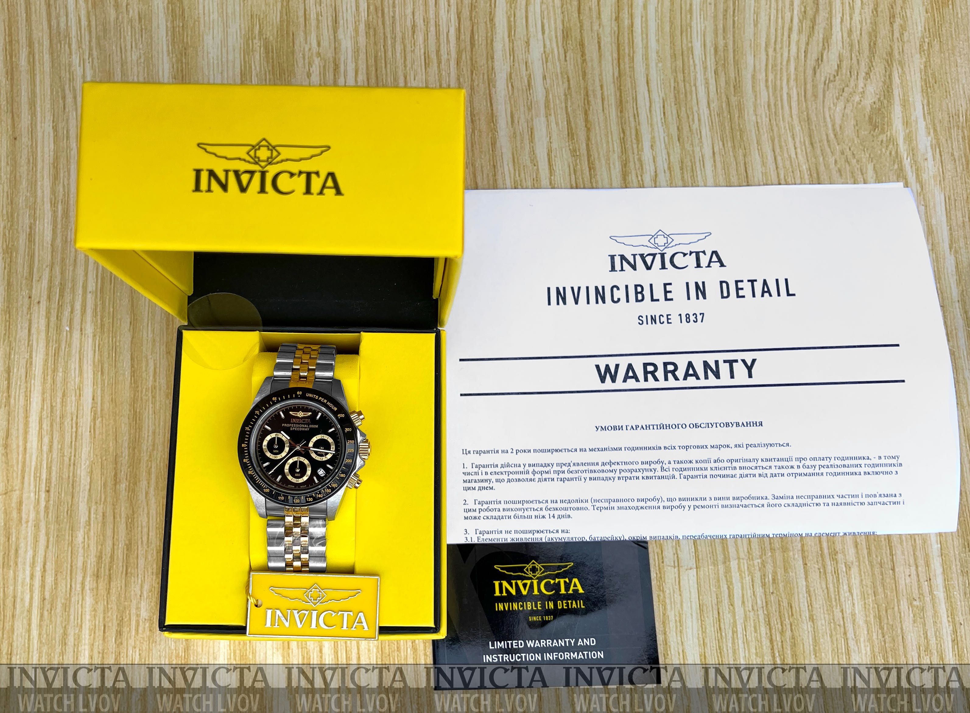 Часы Invicta 36739 Speedway 40 mm. Chronograph Gold 200 MT.