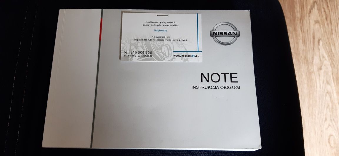 Nowa instrukcja obsługi Nissan Note E11