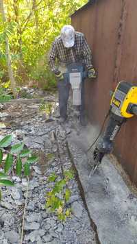 Демонтаж бетона услуги отбойного молотка, перфоратора