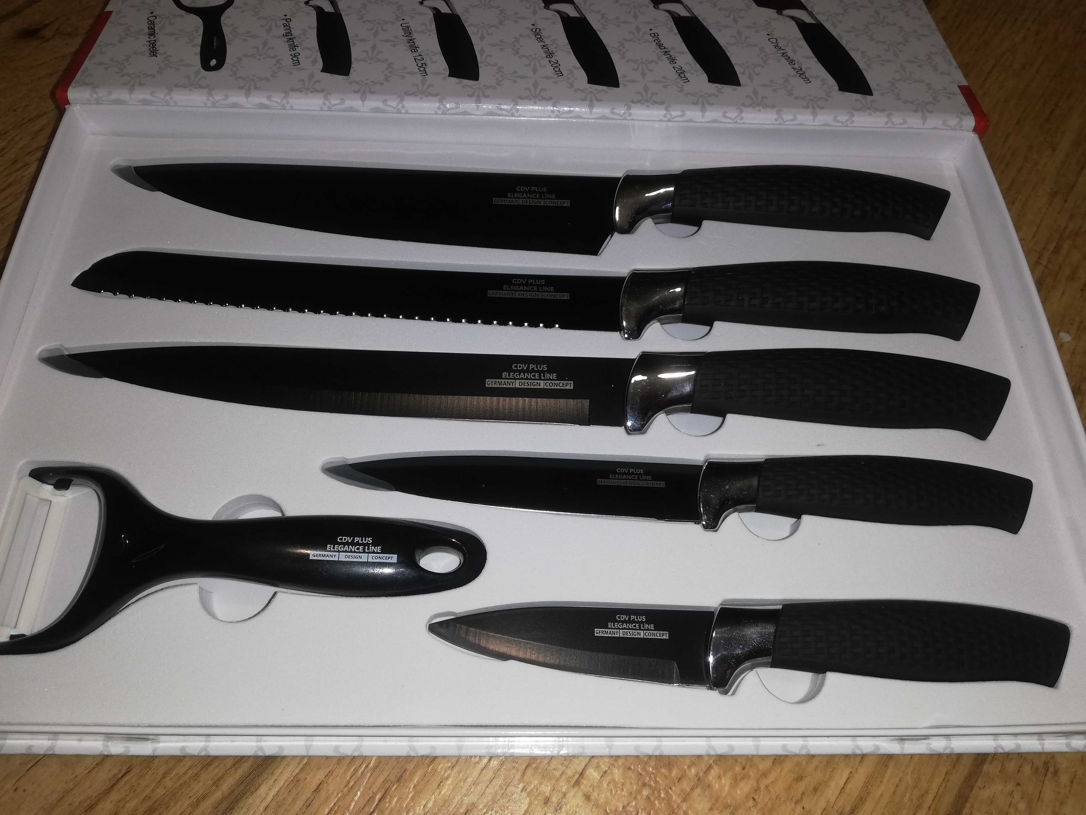 Noże 6 pcs knife set cdv plus elegance line