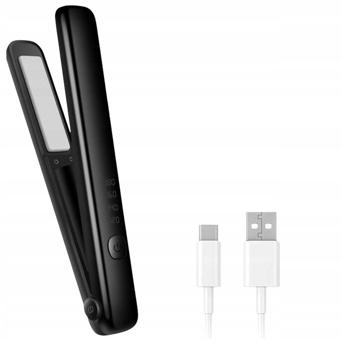 Bezprzewodowa Prostownica do włosów 2w1 USB LCD MINI podróżna
