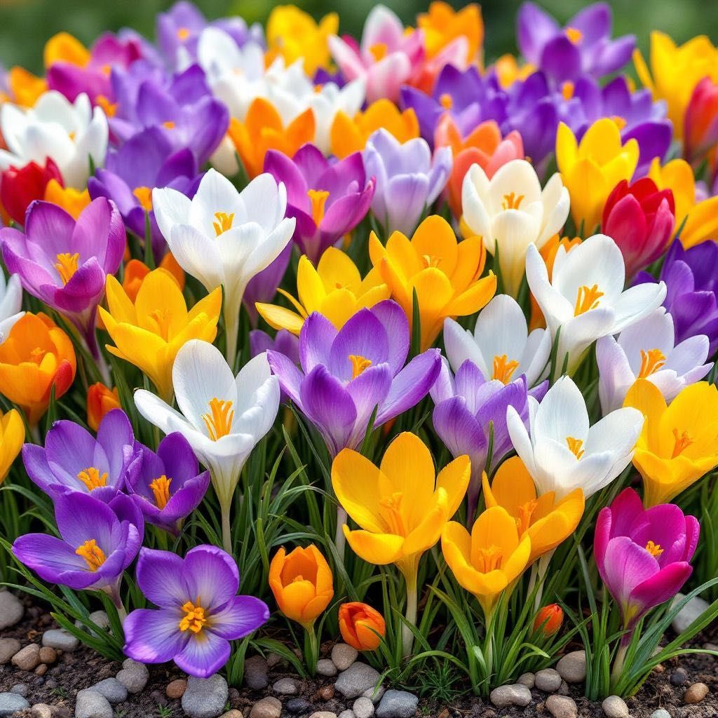 Cebulki KROKUSÓW 50 szt mix kolorów KROKUS krokusy Cebule