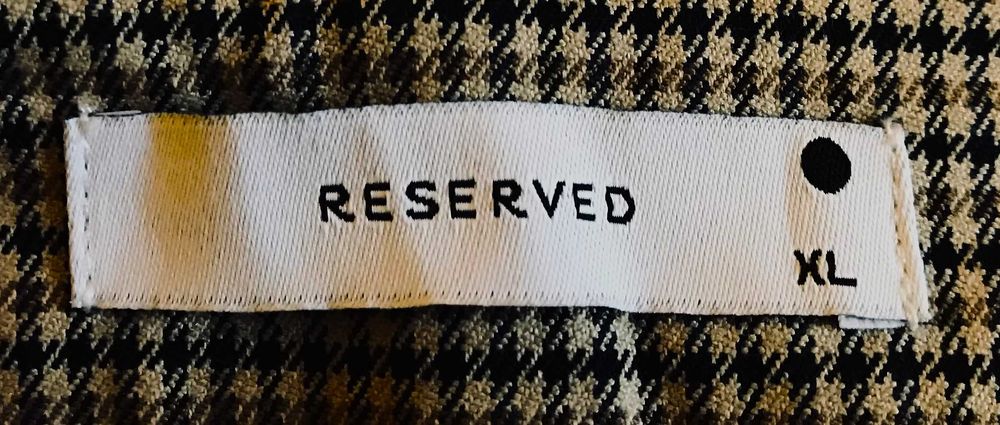 spodnie damskie reserved klasyczne w kant kratka pepitka 42