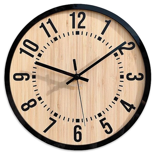 Zegar Ścienny Drewniany Bruno 30 cm Elegancki