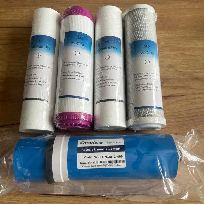 Комплект фільтрів зворотний осмос Canature картриджі мембрана 3012-400