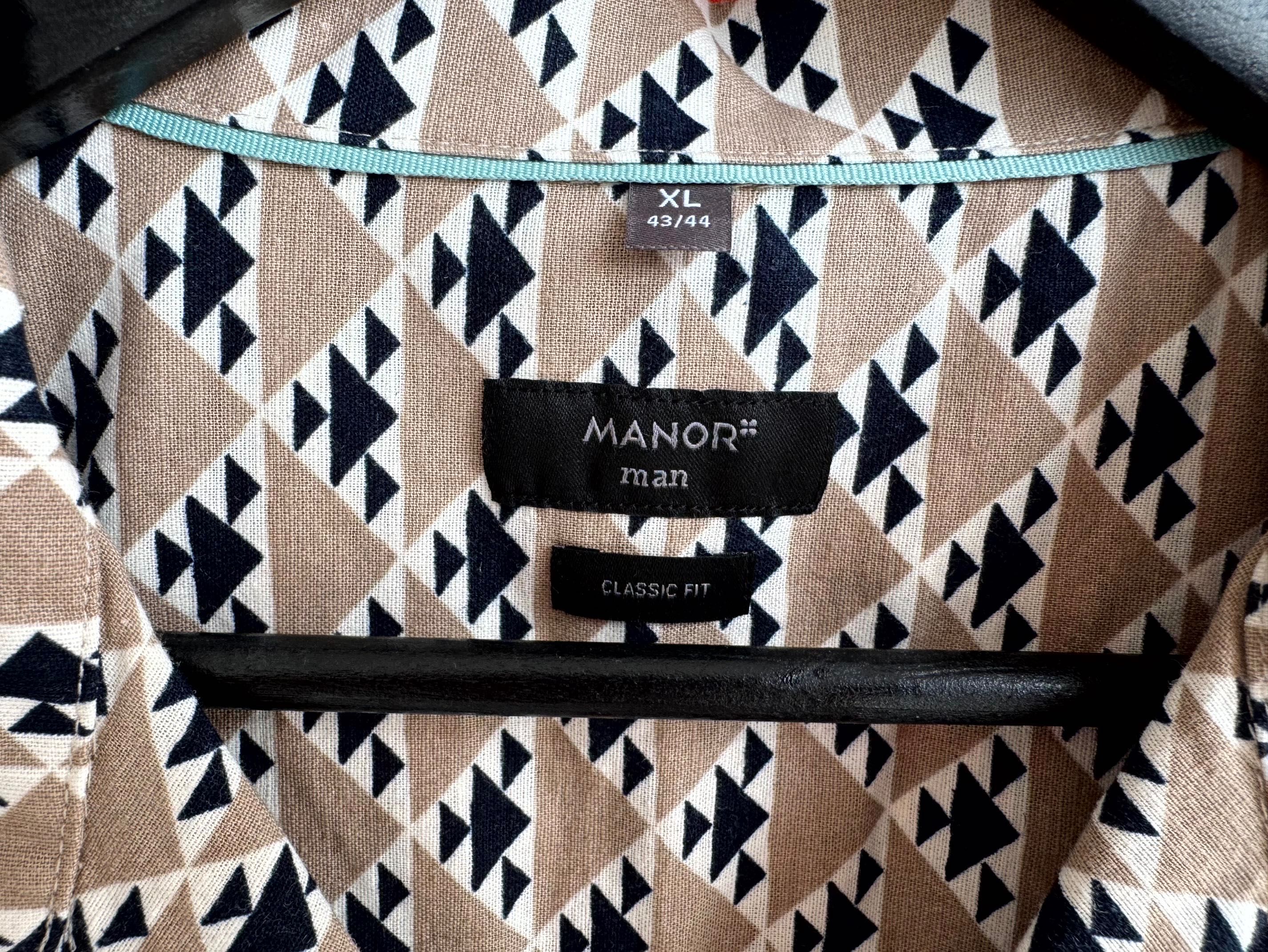 Manor Linen чоловіча рубашка сорочка з коротким рукавом поло розмір XL