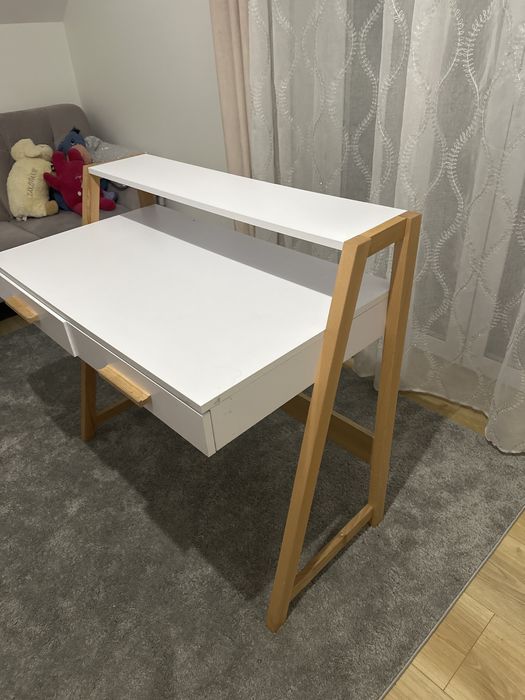 Biurko z nadstawką STEKA i regał Agata Meble