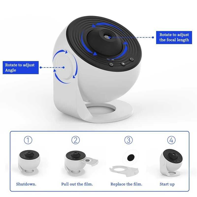 Projetor Starry Sky Night Light, para crianças