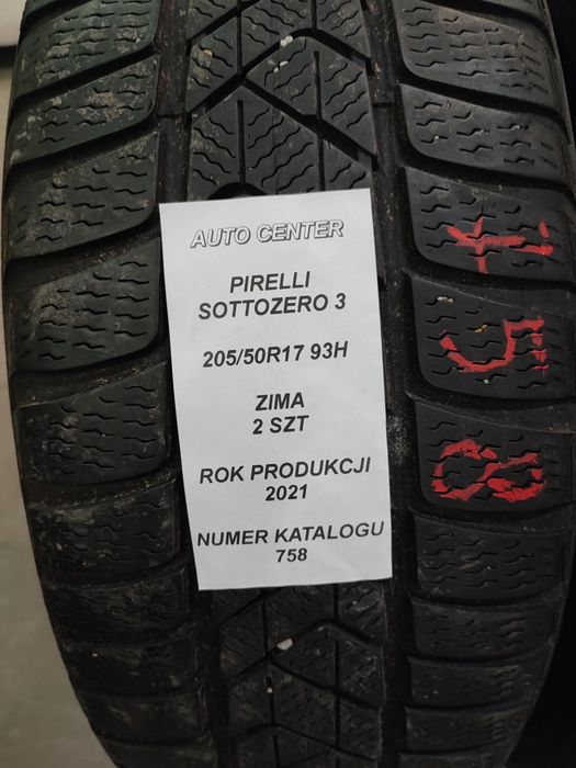 Opony zimowe 205/50R17 93H Pirelli SottoZero 3 | 2szt