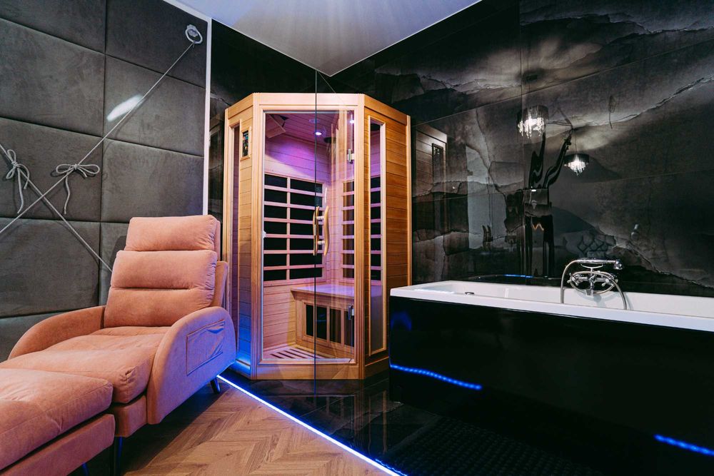 Luksusowy Apartament Silver PTAK Sauna+jacuzzi w sypialni