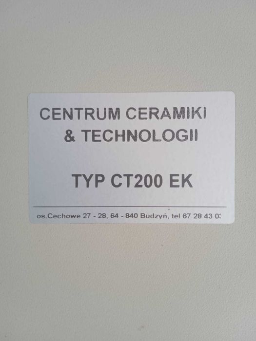 Piec Ceramiczny Komorowy do1250 st.C. Typ CT 200.