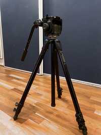 Tripod Manfrotto 055AB z głowicą wideo 501