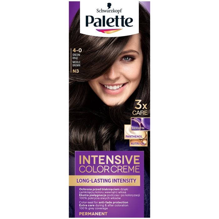 Palette Intensive Color farba do włosów w kremie 4-0 (N3) Średni Brąz