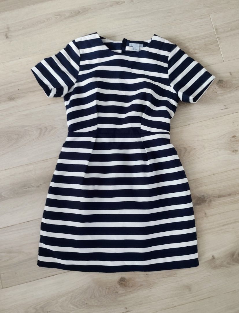 Elegancka letnia sukienka w paski, H&M, rozmiar 38.