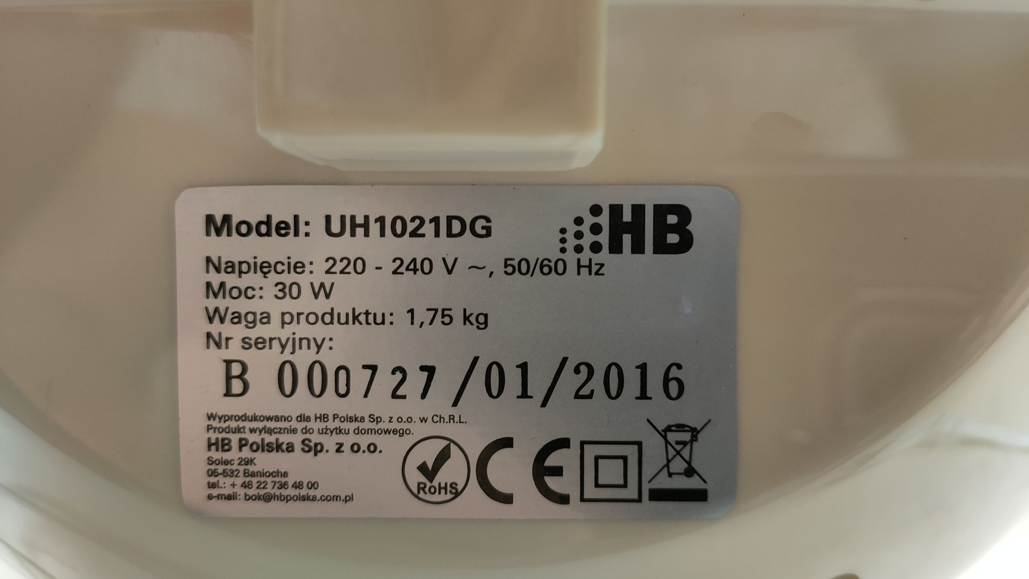 Nawilżacz powietrza HB UH1021DG - promo!!