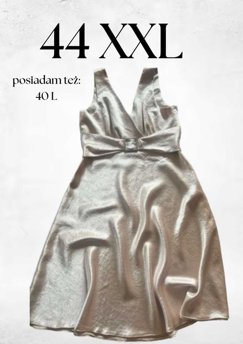 Sukienka wieczorowa złota 44 XXL