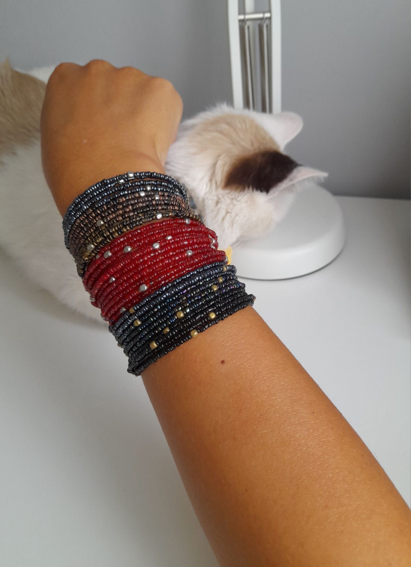 Conjunto de 3 pulseiras de missangas