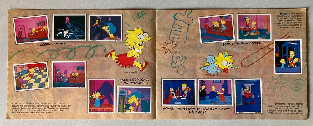 Caderneta de Cromos Antiga Panini - Os Simpsons [Completa]