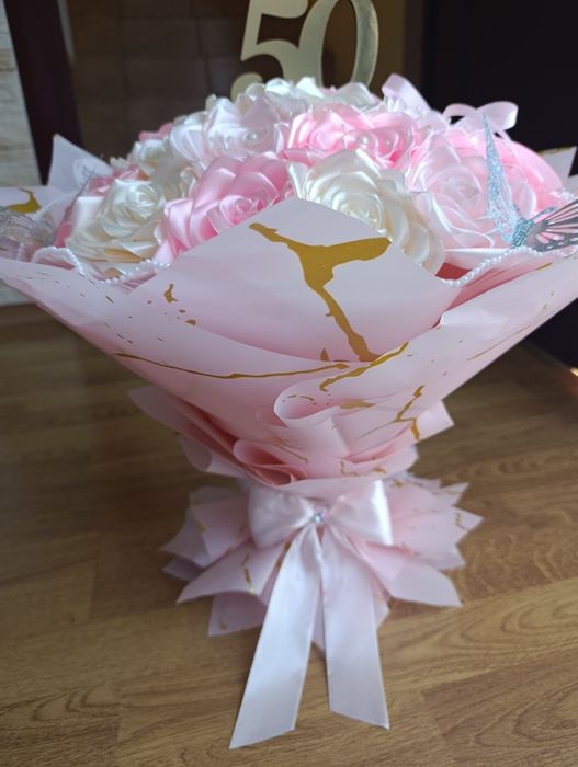 Bukiety ze zdrapkami  na ślub urodziny słodyczami