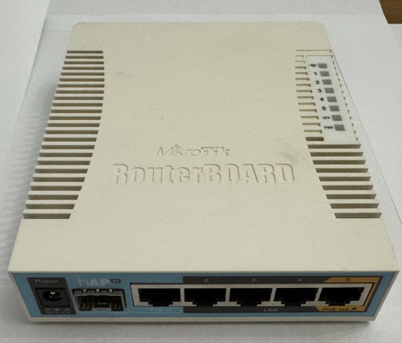 WiFi роутер MikroTik RB962UiGS-5HacT2HnT (hAP ac)