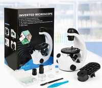 TELMU mikroskop – odwrócony mikroskop z powiększeniem 40X-320X