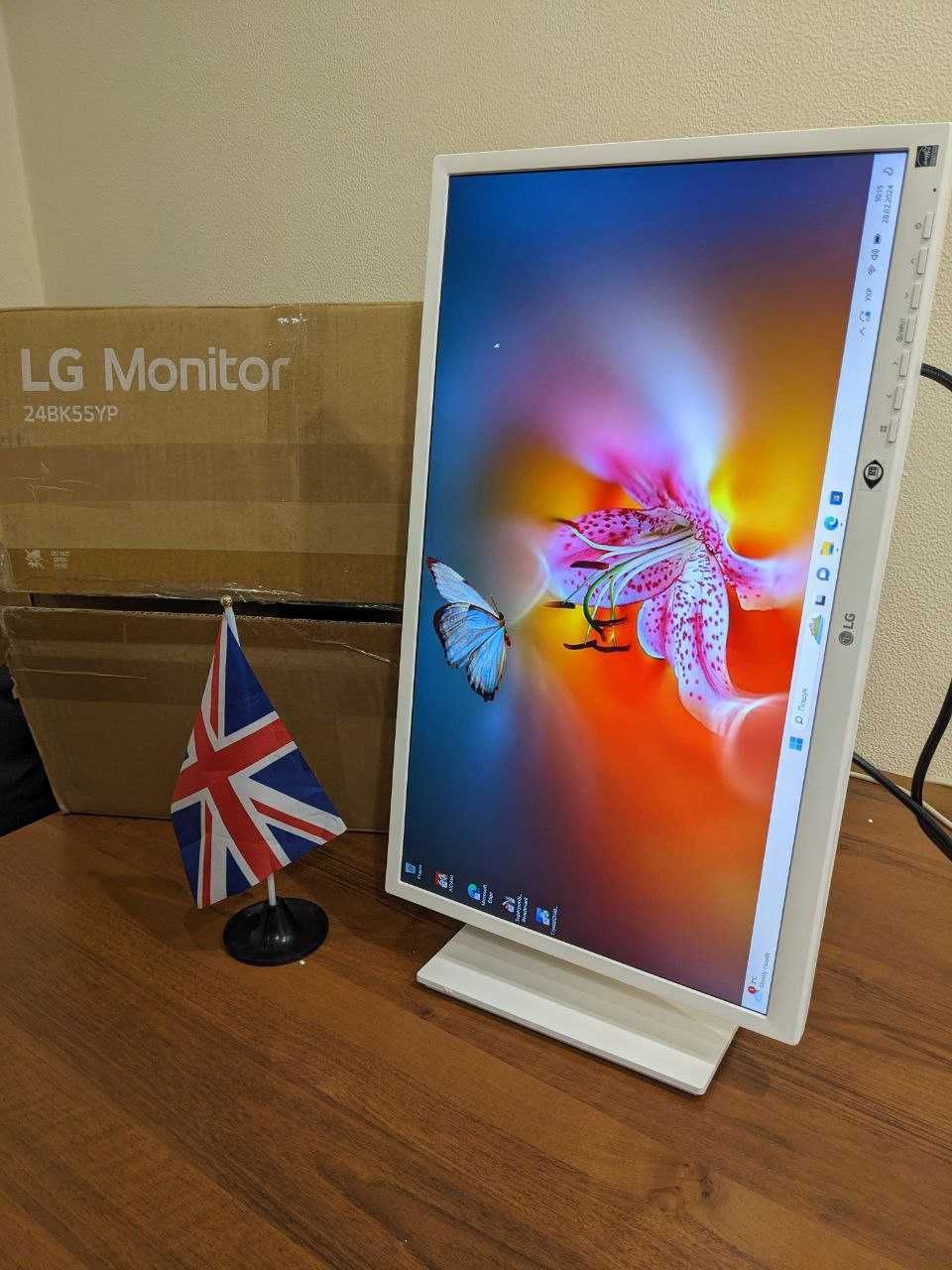 Монітор LG 24"IPS FHD HDMI+DP+VGA+DVI Колонки, Поворотний екран