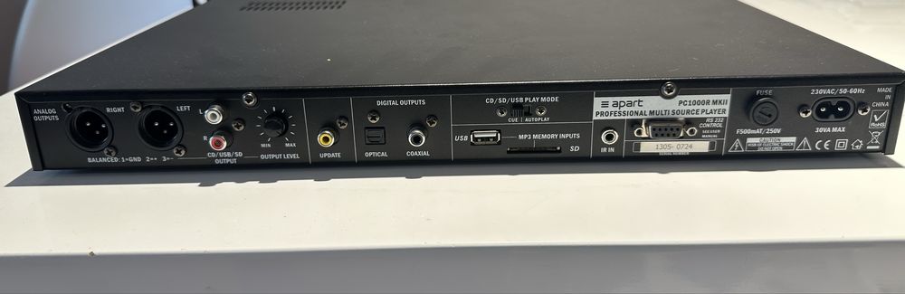 Odtwarzacz CD, MP3 Apart PC1000R MKII