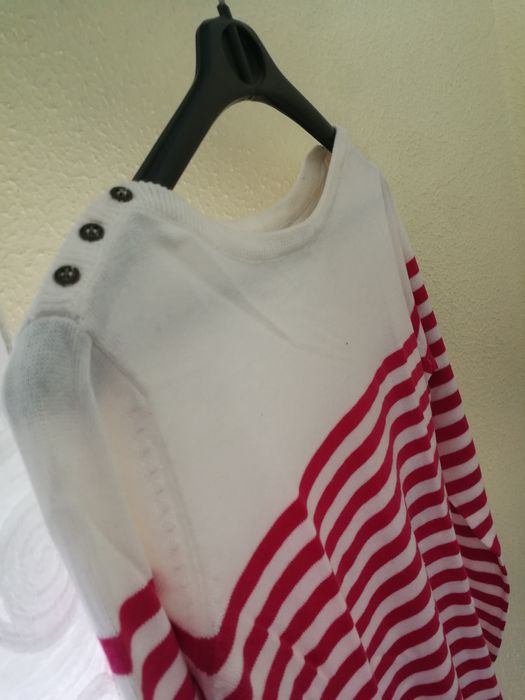 Camisola S riscas fuscia