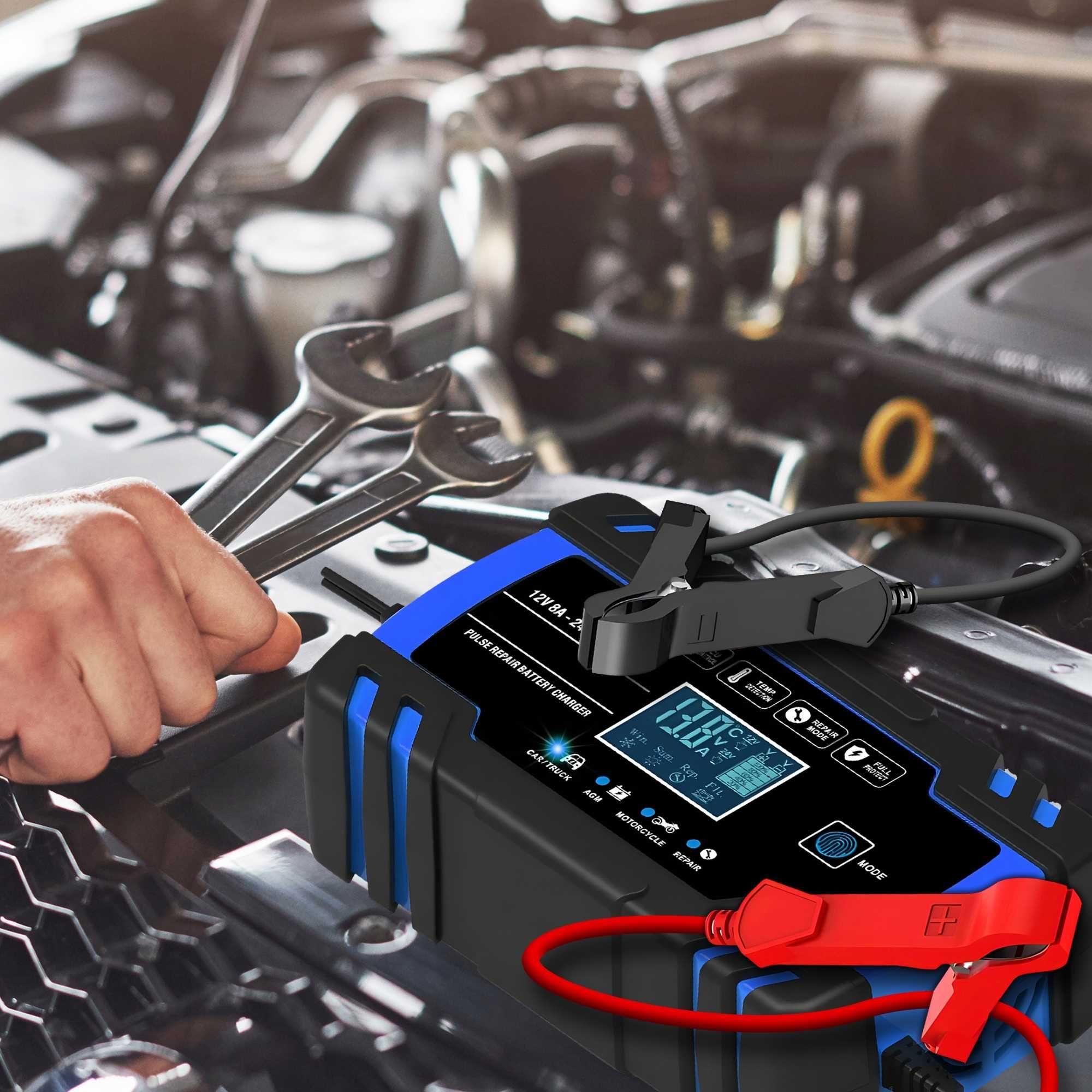 prostownik do akumulatorów automatyczny z funkcją naprawy 12v 24v