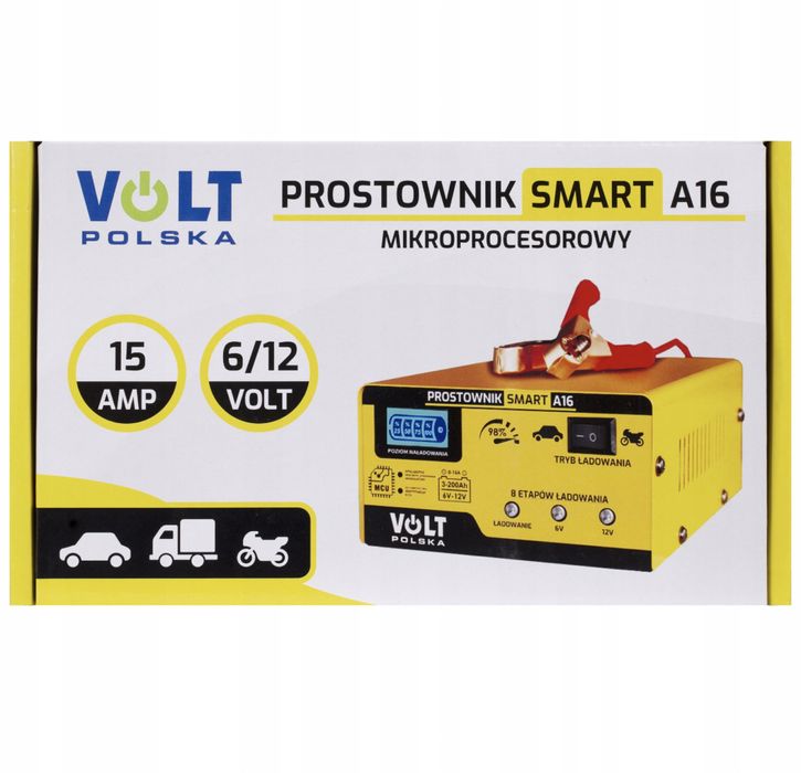 Зарядний пристрій 15А Volt Polska до акумулятора•зарядное устройство