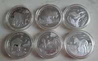 6 monet z Konga, 10 franków z wizerunkami dzikich zwierząt, 2009 rok
