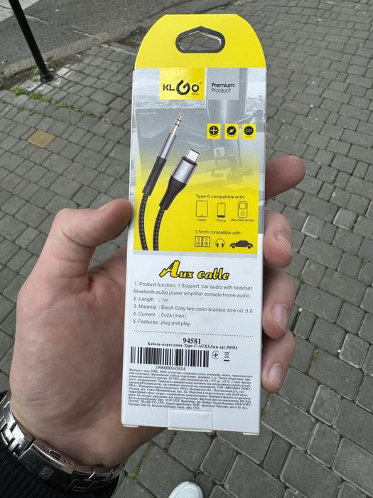 Кабель aux type-c в машину