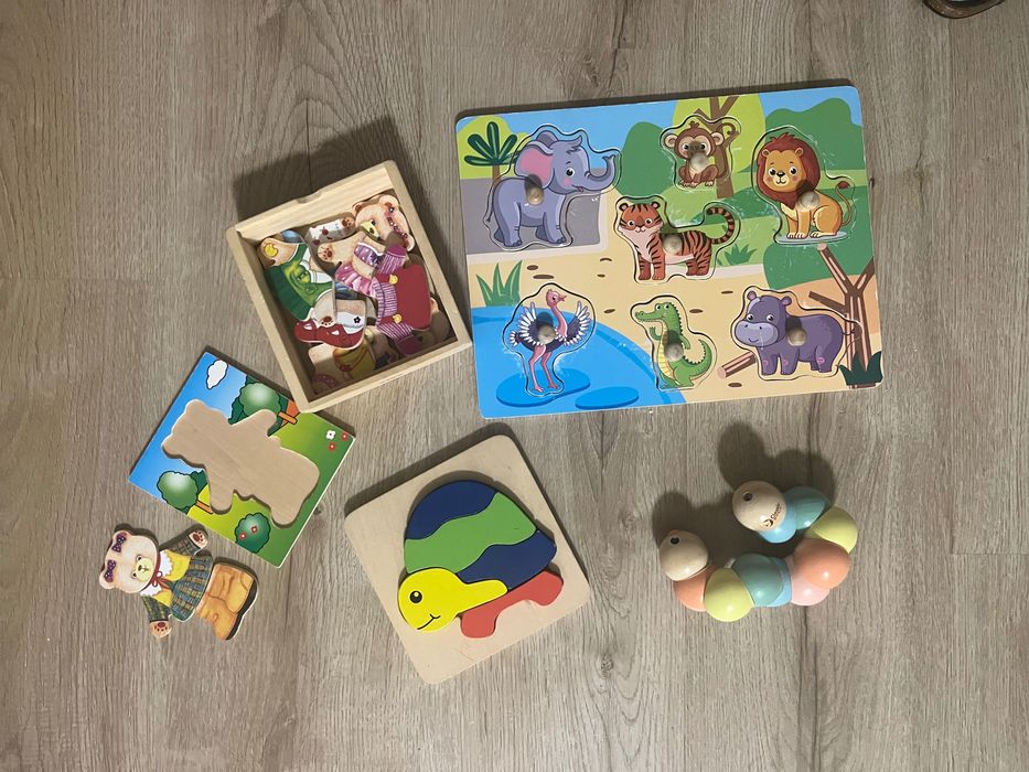 Zestaw drewnianych zabawek dla Maluszka