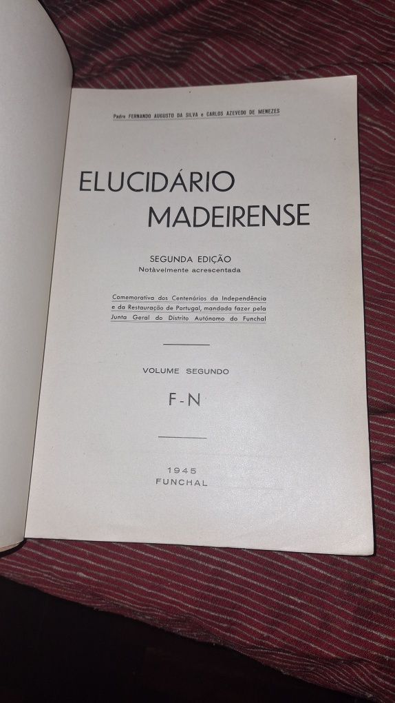 Elucidário madeirense – Fernando Augusto da Silva F a N